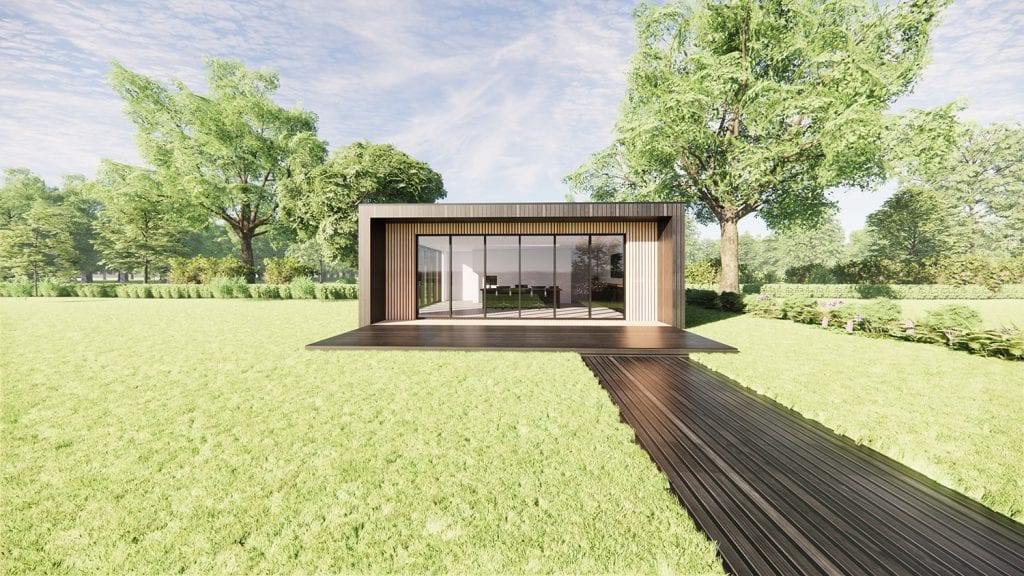 Modern Wooden Clad Garden Office 4